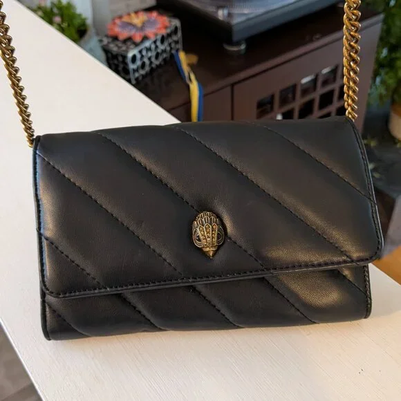 Kurt Geiger London Kensington/Soho Quilted Leather Wallet Bag Crossbody - Picture 1 of 4